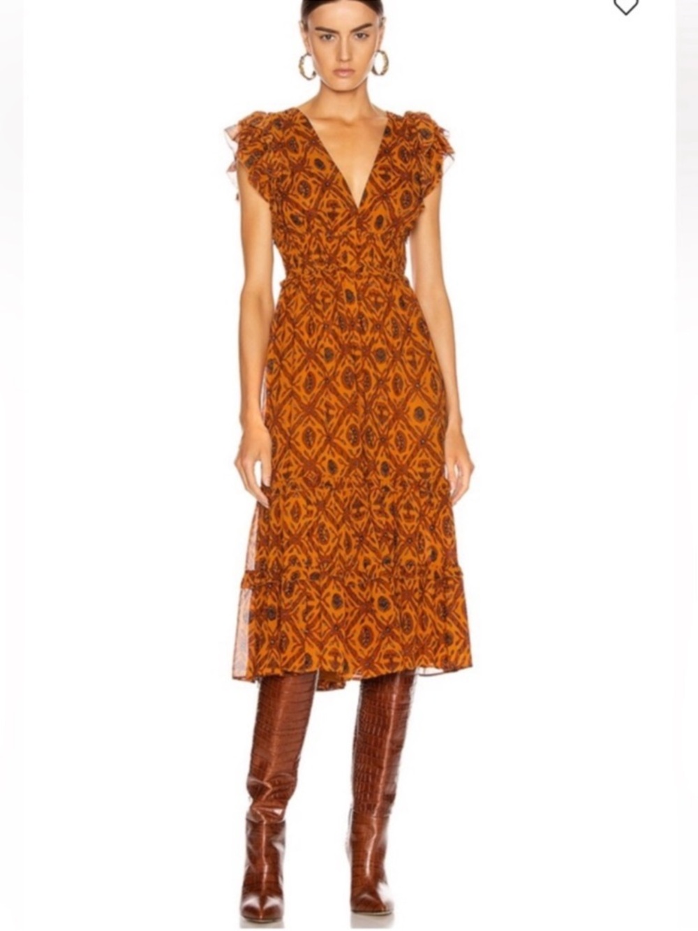 Ulla Johnson Anika Midi Silk Dress Sz 6